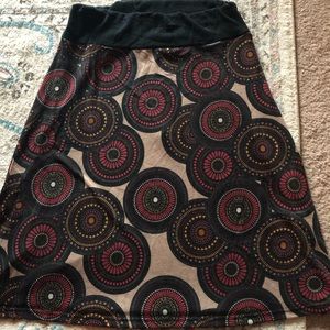 Geometric Print Skirt ModCloth Smashed Lemon - XXL